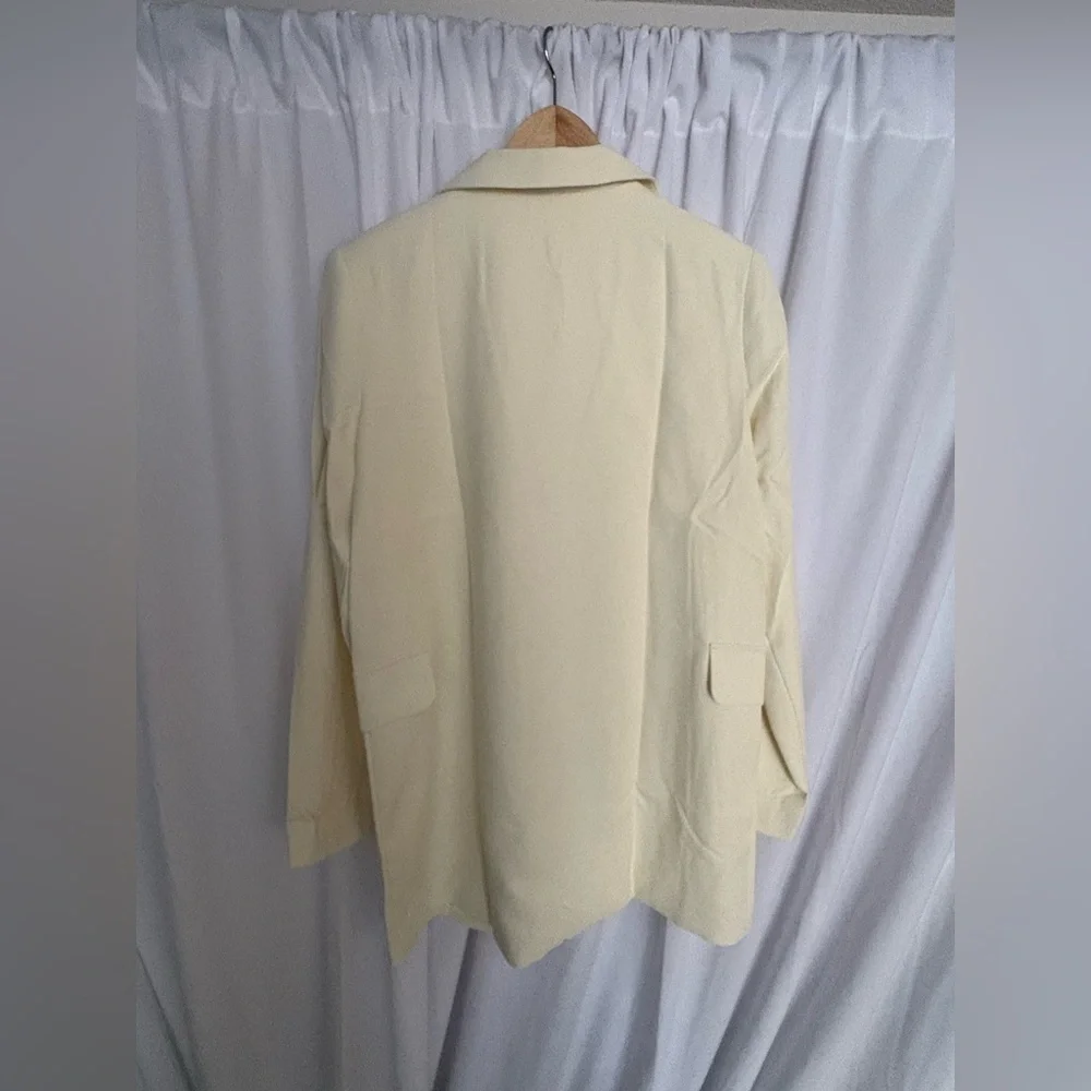 For Love & Lemons NWT “Courtney” Yellow Boyfriend Blazer Sz M - Picture 3 of 6